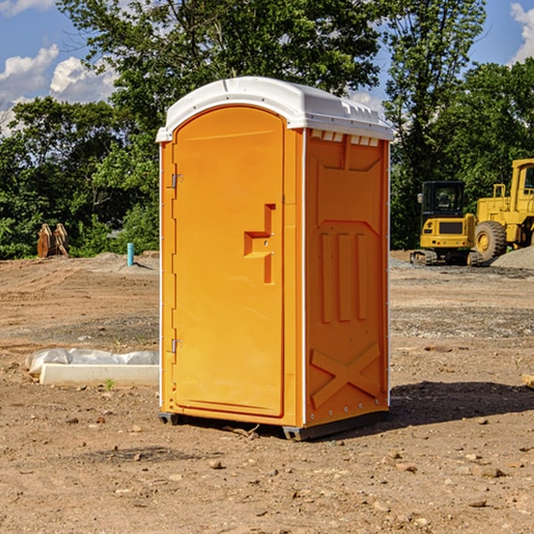 how often are the portable restrooms cleaned and serviced during a rental period in Girard